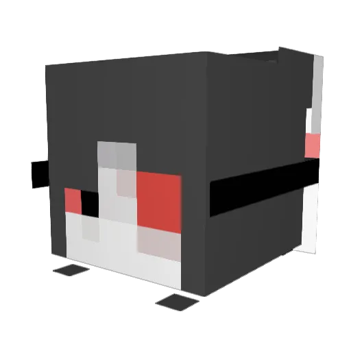 Deviladz Minecraft avatar head, 3D render