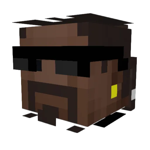 Devilatomics Minecraft avatar head, 3D render