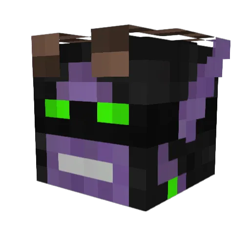 Devilillidan Minecraft avatar head, 3D render