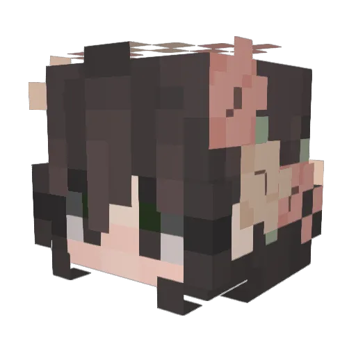 Devilish_Peach Minecraft avatar head, 3D render
