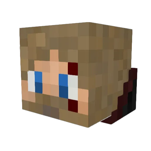 Devillyo Minecraft avatar head, 3D render