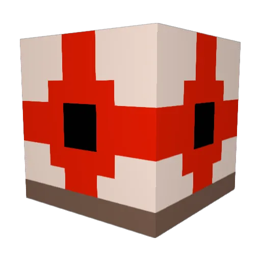Devilmod Minecraft avatar head, 3D render