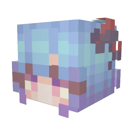 Devilmonek Minecraft avatar head, 3D render