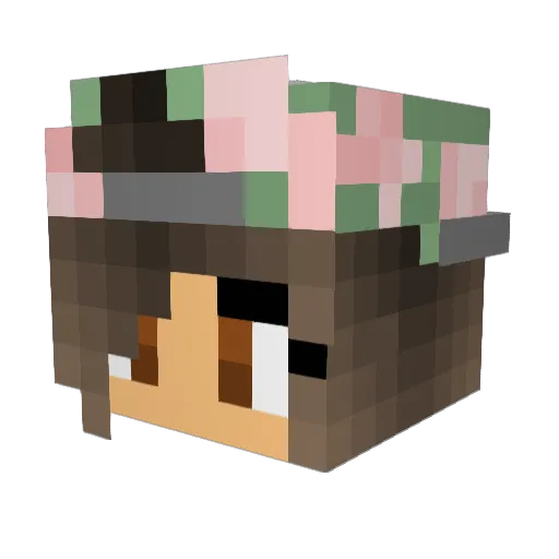DevilsDire Minecraft avatar head, 3D render