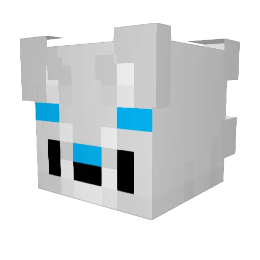 Devilwolfff Minecraft avatar head, 3D render
