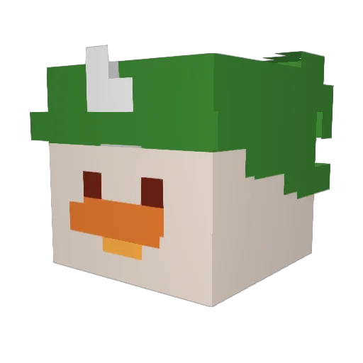 Devin15_ Minecraft avatar head, 3D render