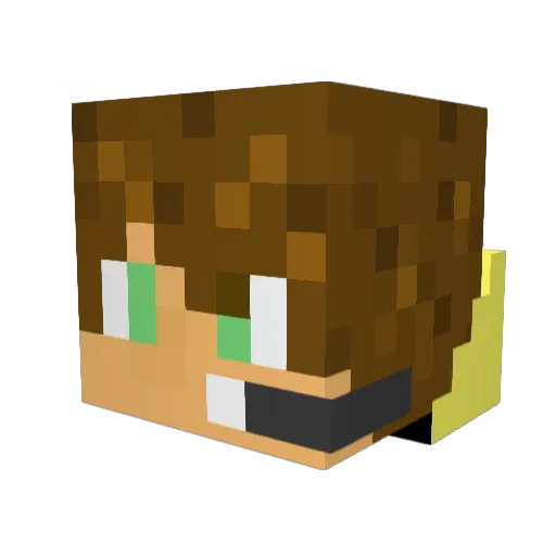 Devin382 Minecraft avatar head, 3D render