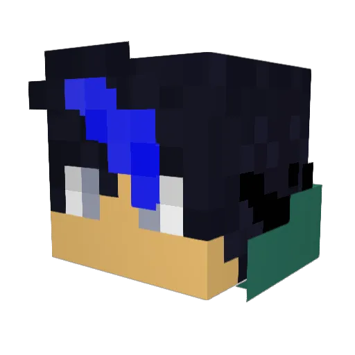 DevinCat Minecraft avatar head, 3D render