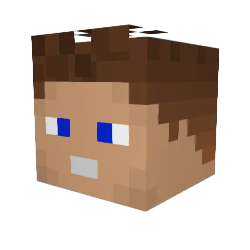 DevinNukem Minecraft avatar head, 3D render