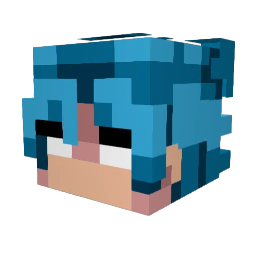 DeviousDRAE Minecraft avatar head, 3D render