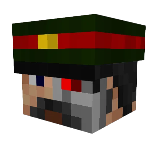 DeviousJinjo Minecraft avatar head, 3D render