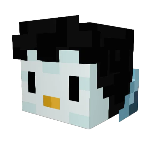 DeviousNerd Minecraft avatar head, 3D render