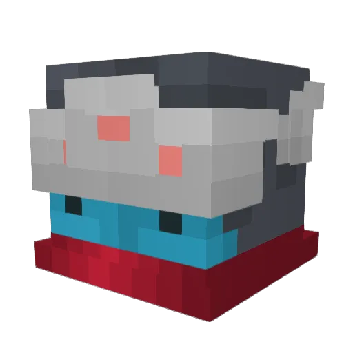 Deviroo Minecraft avatar head, 3D render