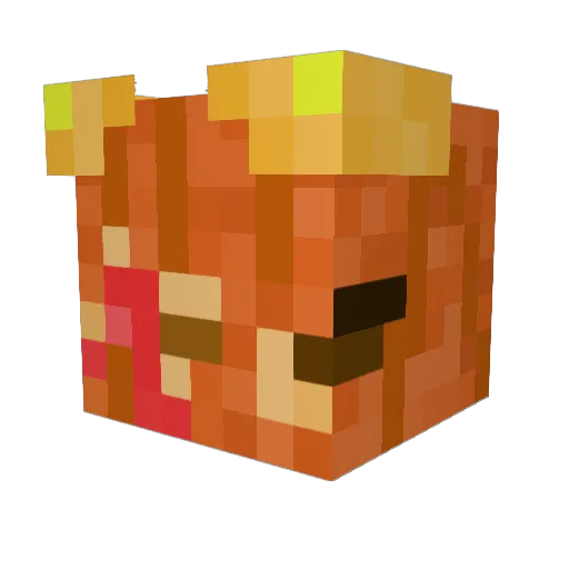 Deviva Minecraft avatar head, 3D render