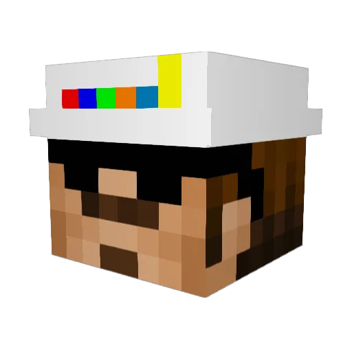Devix_X Minecraft avatar head, 3D render