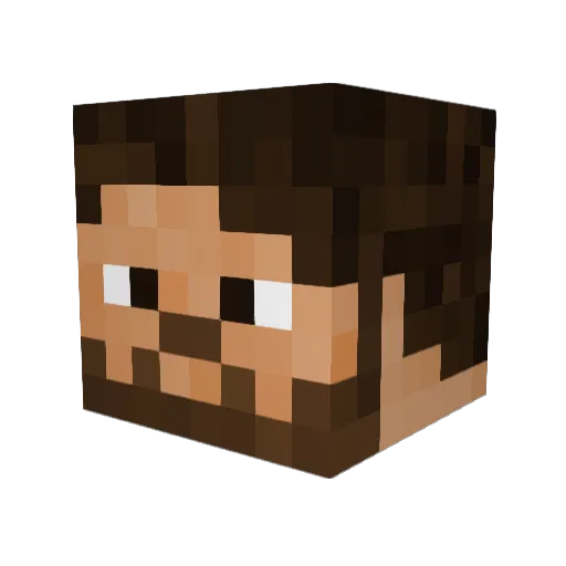 Devjama Minecraft avatar head, 3D render