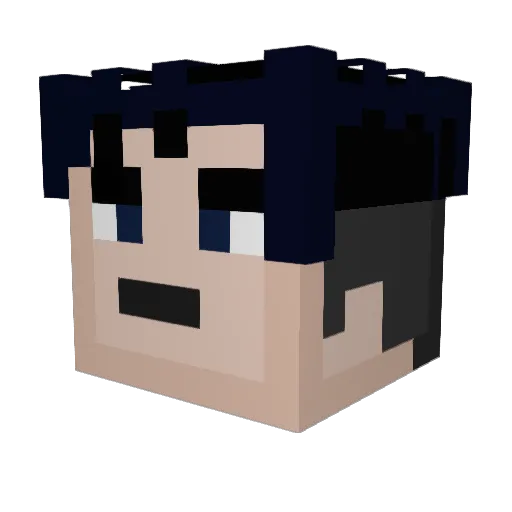 DevlinLevin Minecraft avatar head, 3D render