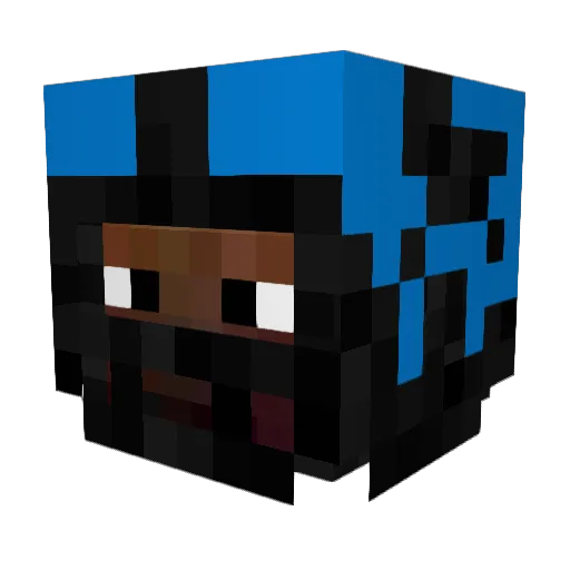 Devlogical Minecraft avatar head, 3D render