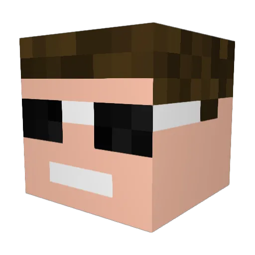 Devman321 Minecraft avatar head, 3D render