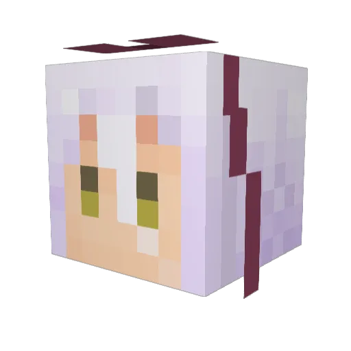 Devna Minecraft avatar head, 3D render
