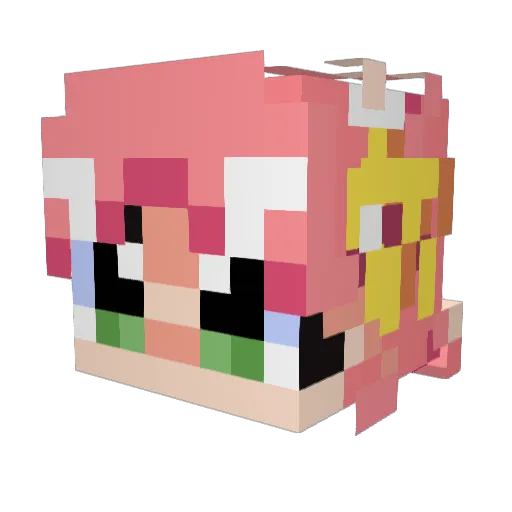 DevoAC Minecraft avatar head, 3D render