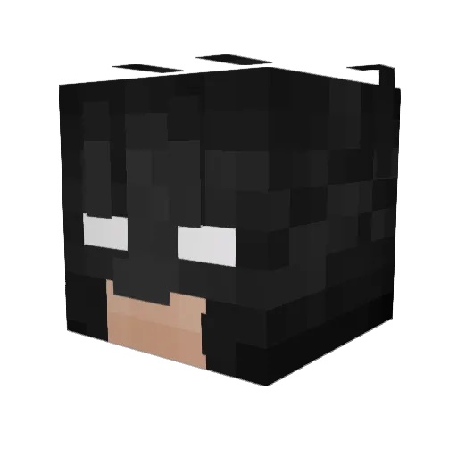 Devohwz Minecraft avatar head, 3D render