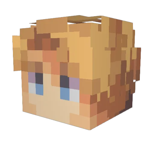 DevolaNier Minecraft avatar head, 3D render