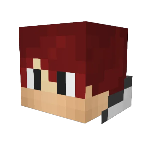 Devolit Minecraft avatar head, 3D render
