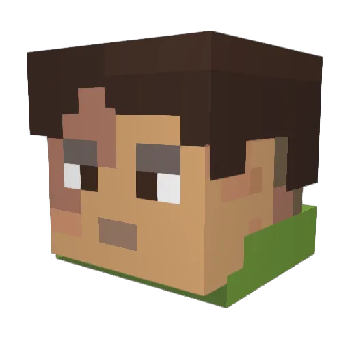 DevoltPL Minecraft avatar head, 3D render