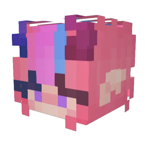 DevonFlash Minecraft avatar head, 3D render