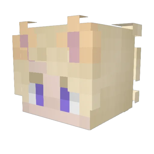DevonWells Minecraft avatar head, 3D render