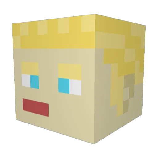 Devonmm Minecraft avatar head, 3D render