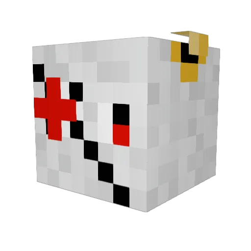 DevotChi Minecraft avatar head, 3D render