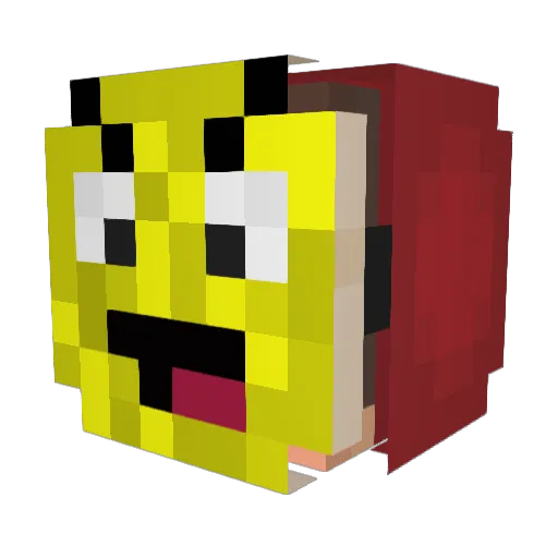 Devotedtea Minecraft avatar head, 3D render