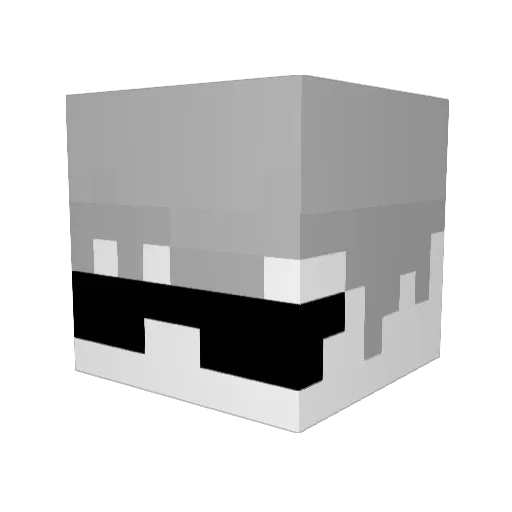 Devourn Minecraft avatar head, 3D render
