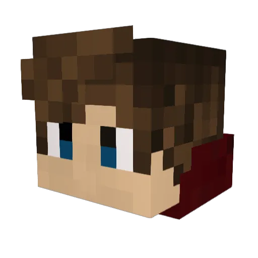 Devviix Minecraft avatar head, 3D render