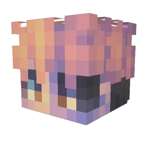 Devvilx Minecraft avatar head, 3D render