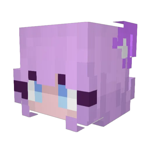 DevynDeva Minecraft avatar head, 3D render