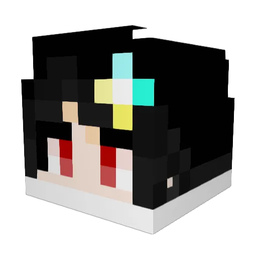 Dew09 Minecraft avatar head, 3D render