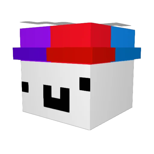 Dew13erry Minecraft avatar head, 3D render