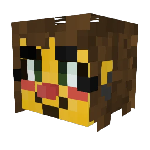 DewBug351 Minecraft avatar head, 3D render