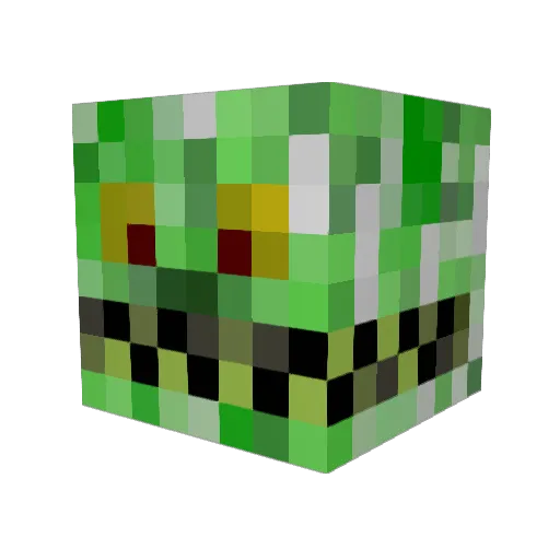 DewDevill Minecraft avatar head, 3D render