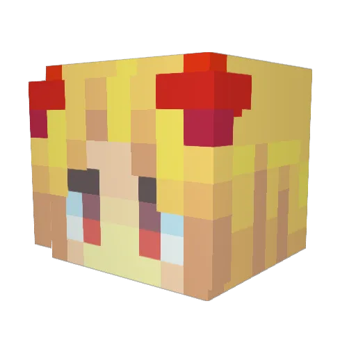 DewKaiser Minecraft avatar head, 3D render