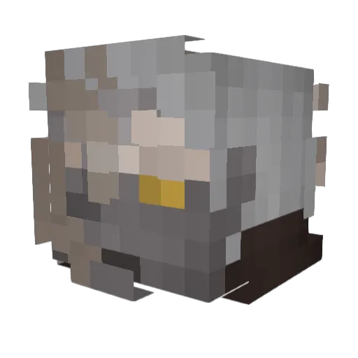 DewRos__ Minecraft avatar head, 3D render