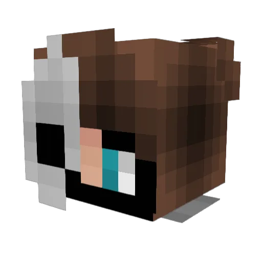 DewSpeed Minecraft avatar head, 3D render