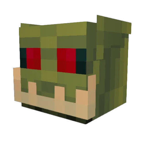 Dew_Burn Minecraft avatar head, 3D render