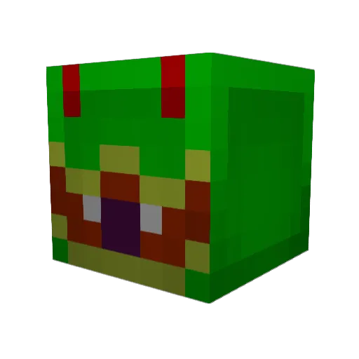Dewdo Minecraft avatar head, 3D render