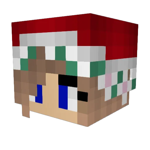 Dewdrops24 Minecraft avatar head, 3D render