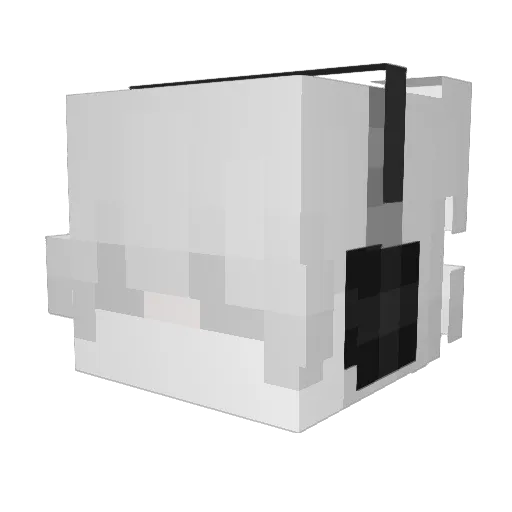 Dewdrp Minecraft avatar head, 3D render