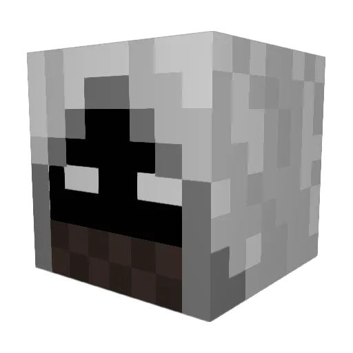 Dewep Minecraft avatar head, 3D render